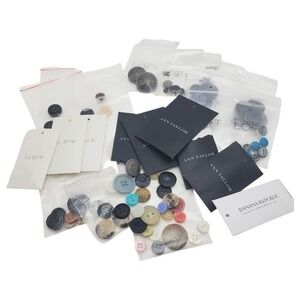 80 pcs Designer Buttons Lot J.Crew Ann Taylor LOFT Banana Republic Sewing Crafts